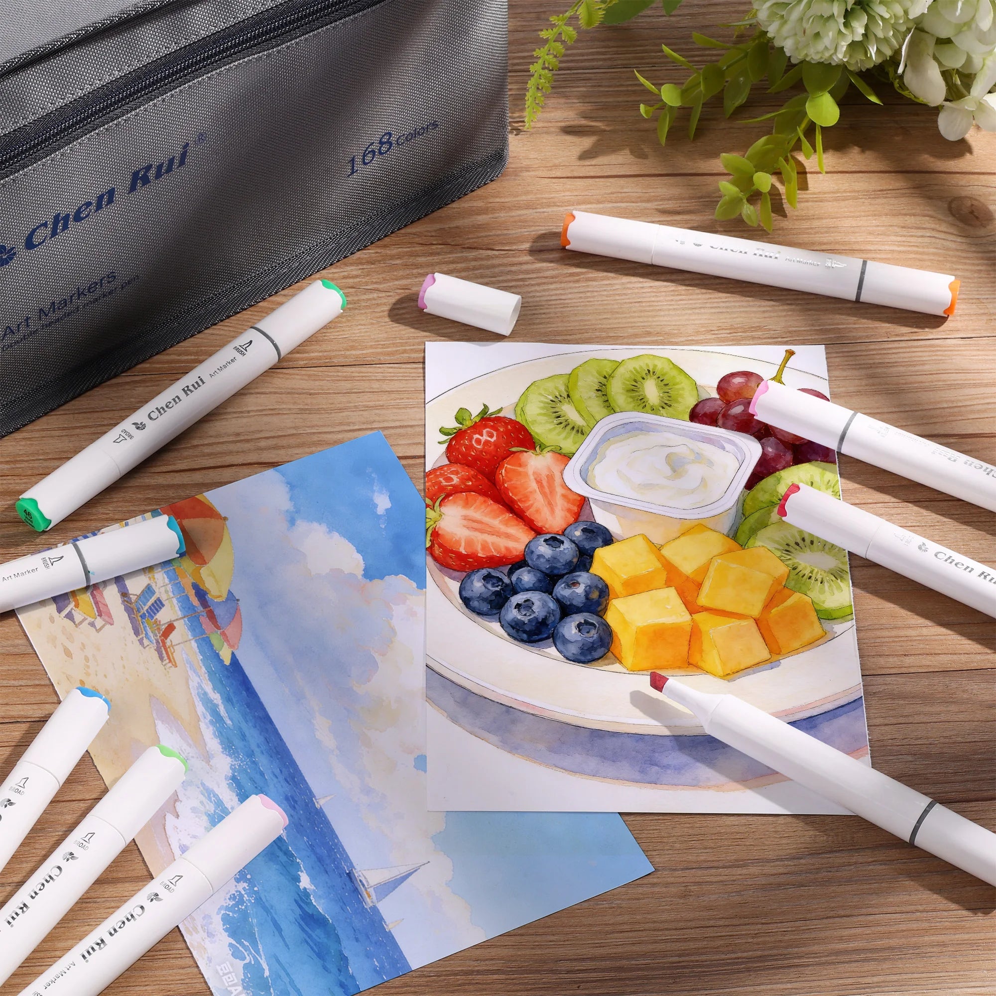 CowLost | product_id-chen-rui-168-color-dual-tip-permanent-art-markers-with-brush-chisel-tips |4