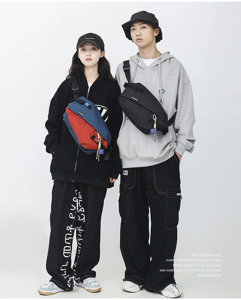 CowLost | uncategorized-high-quality-nylon-panelled-waist-packs-unisex-chest-crossbody-bag |13