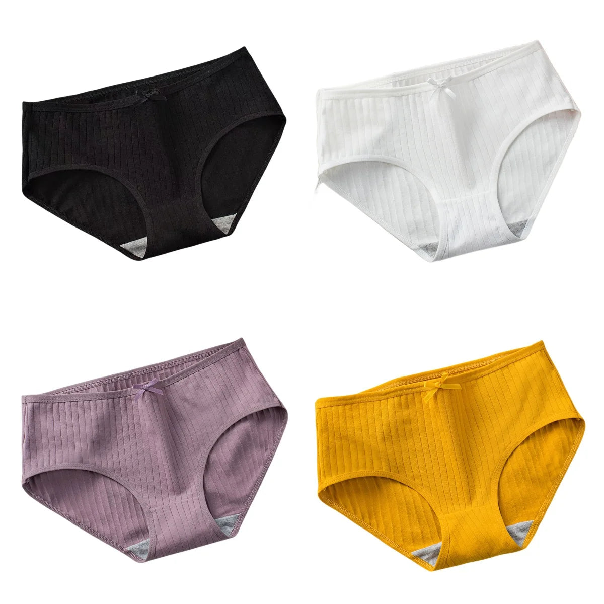 CowLost | product_id-4pcs-womens-low-waist-cotton-breathable-briefs |27