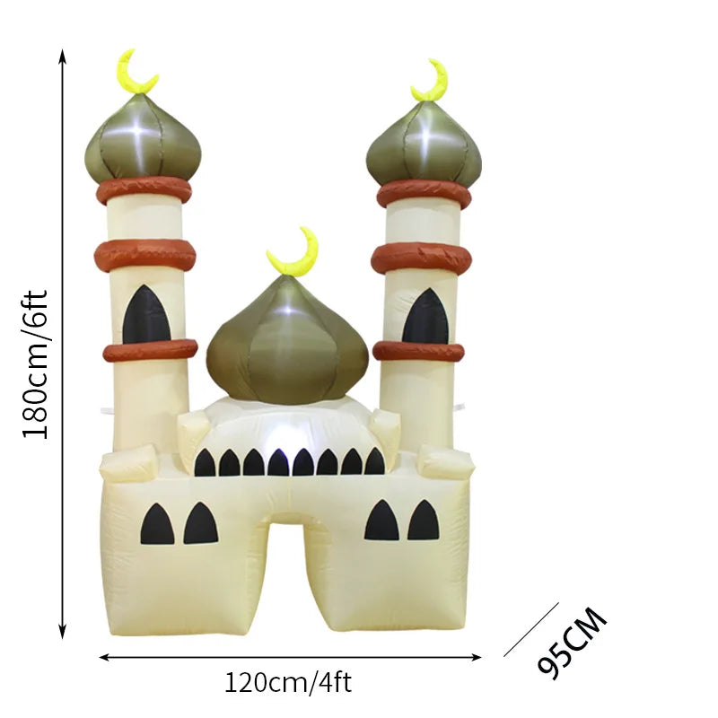 CowLost | 1-8m-6ft-ramadan-inflatables-castle-decoration-muslim-festival-outdoor-yard-garden-inflatable-toys |9