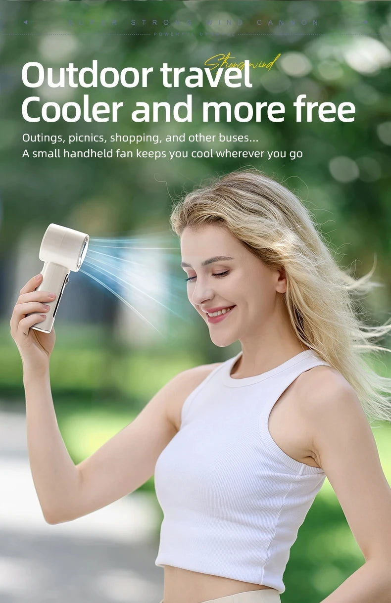 CowLost | homefish-new-semiconductor-refrigeration-high-speed-handheld-electric-fan-4000mah-usb-portable-rechargeable-outdoor-small-fan-1 |14
