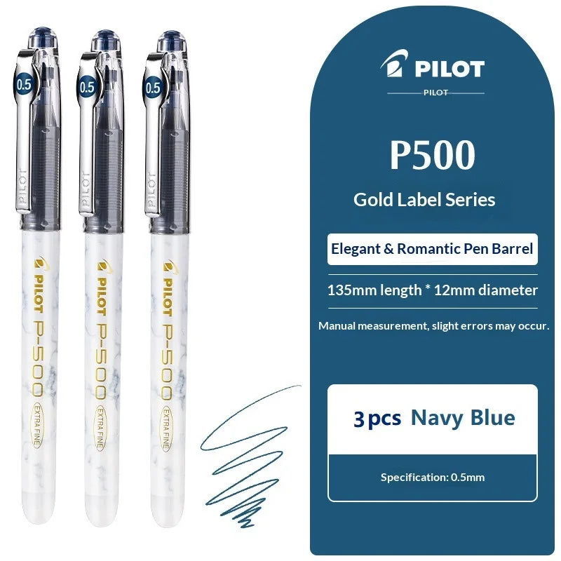 CowLost | product_id-pilot-p500-gold-series-0-5mm-gel-pen-6-colors-anti-smudge-marble-design-ideal-for-students-exams |42