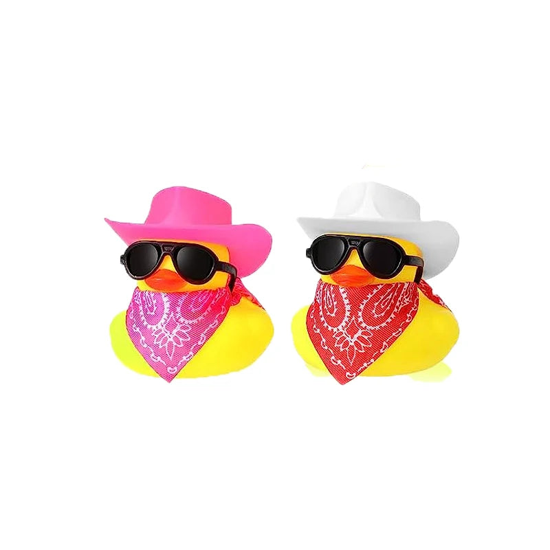 CowLost | 2-set-car-duck-mini-car-dashboard-yellow-rubber-duckies-toy-jeep-duck-party-favor-car-decoration-table-ornament-car-accessory |37
