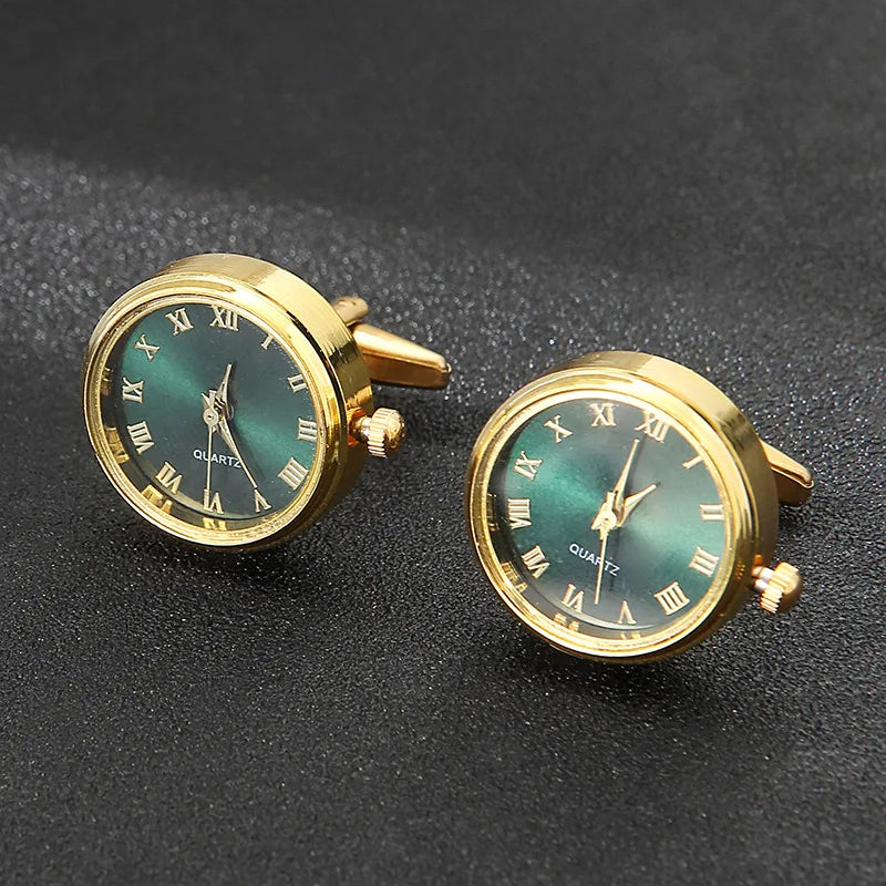 CowLost | luxury-cufflinks-watch-rotatable-electronic-functional-buckle-business |2