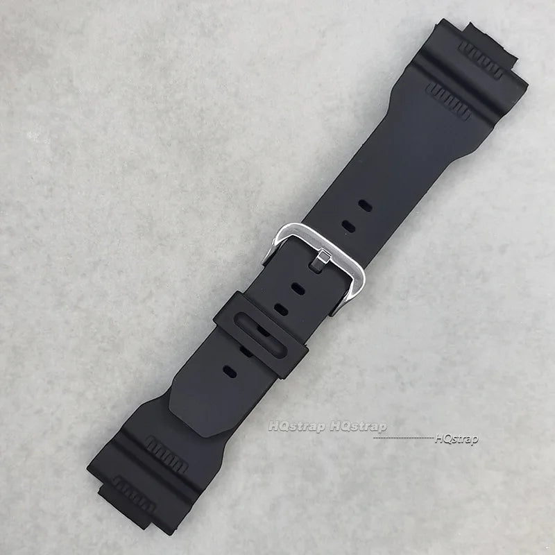Black Silicone PU Watchband for GW-7900B G-7900SL GR-7900NV G7900 Series 16x28mm Bracelet