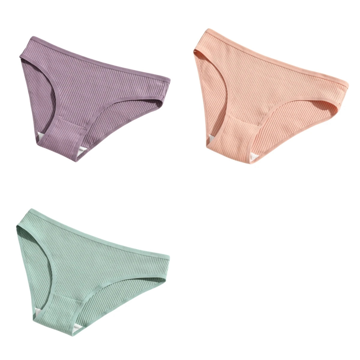 CowLost | product_id-3pcs-women-low-waist-seamless-cotton-breathable-briefs-panties-solid |31