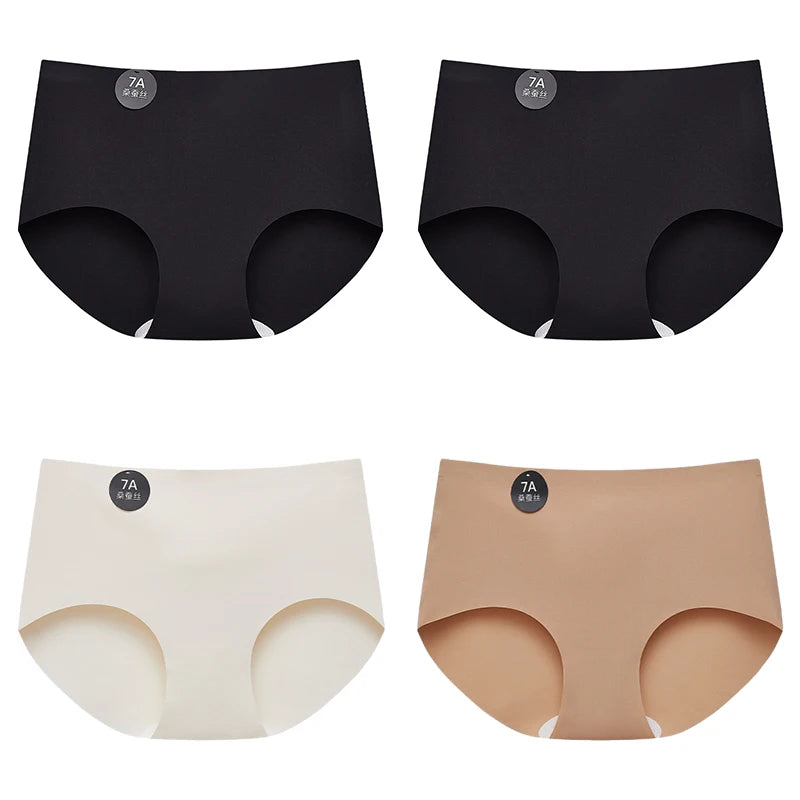 CowLost | product_id-falllsweet-4pcs-womens-seamless-ice-silk-soft-thin-briefs |17