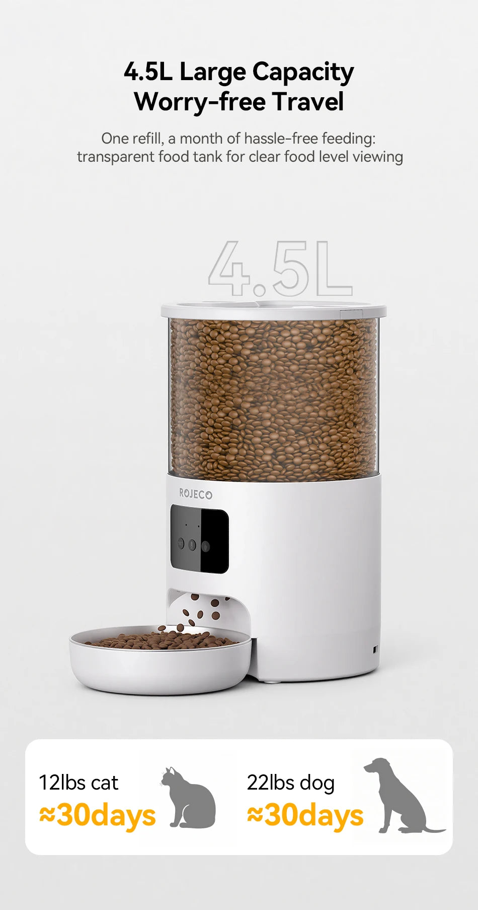 CowLost | cat-food-rojeco-4-5l-stainless-steel-smart-cat-feeder-with-wifi-app-and-voice-control |17