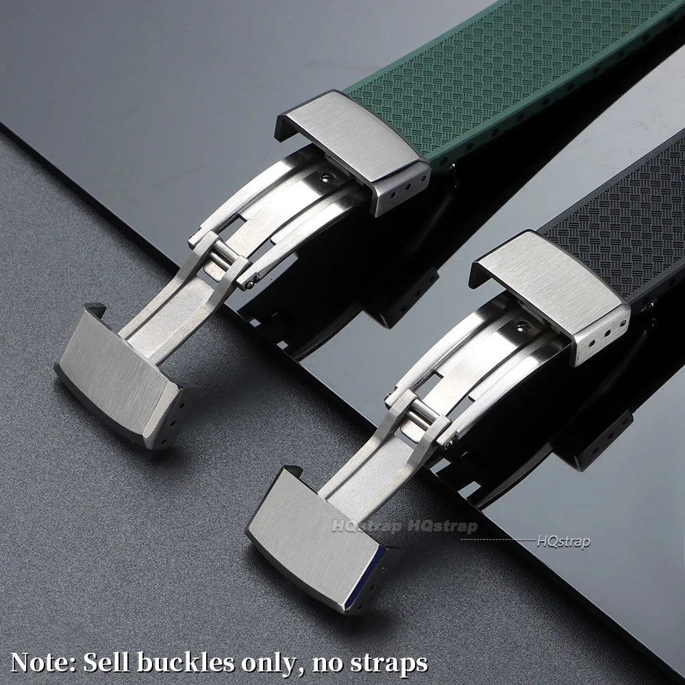 CowLost | product_id-stainless-steel-double-click-butterfly-buckle-16mm-20mm-for-rubber-watch-strap-replacement |5