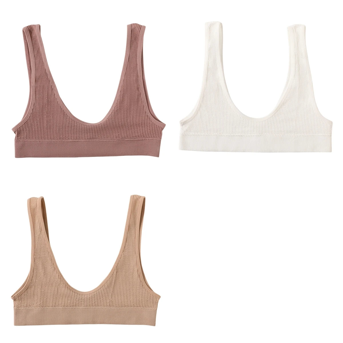 CowLost | product_id-3pcs-seamless-wireless-push-up-u-shape-bras-for-women-comfort-sport |38