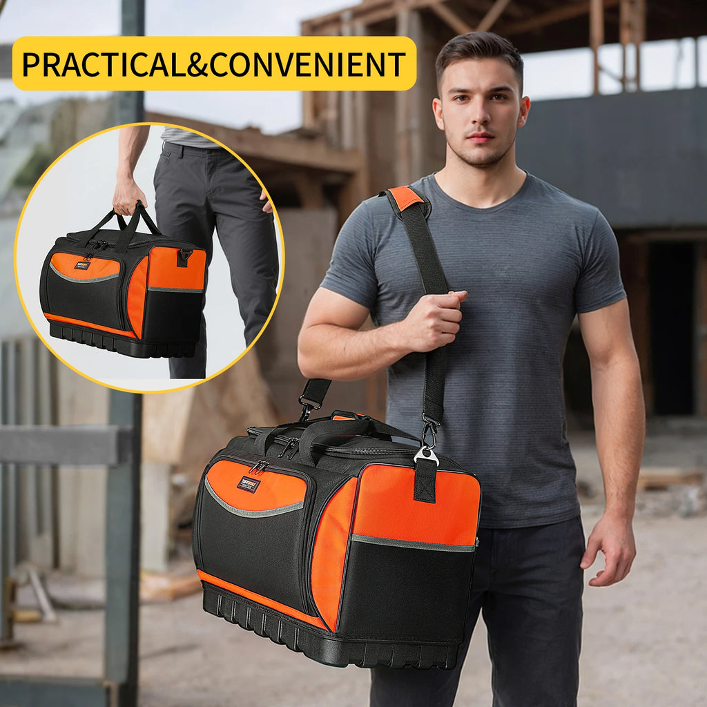CowLost | product_id-tool-bag-with-molded-base-18-pocket-open-top-organizer-adjustable-shoulder-strap-heavy-duty |1