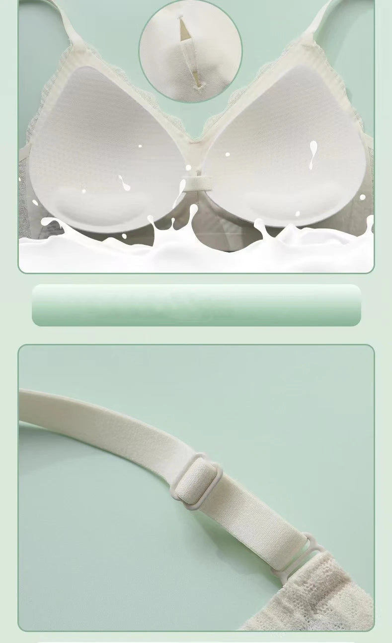 CowLost | product_id-seamless-wireless-lace-bra-for-small-chest-women-thin-cup-non-slip-back |13