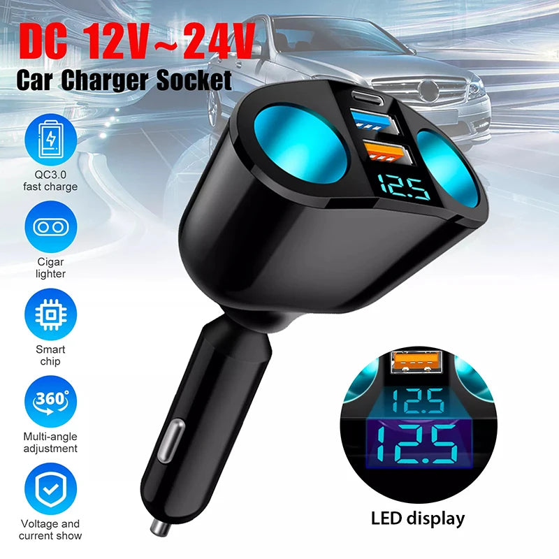 CowLost | product_id-baideluo-dual-port-car-charger-with-digital-display-and-qc3-0-usb-ports |1