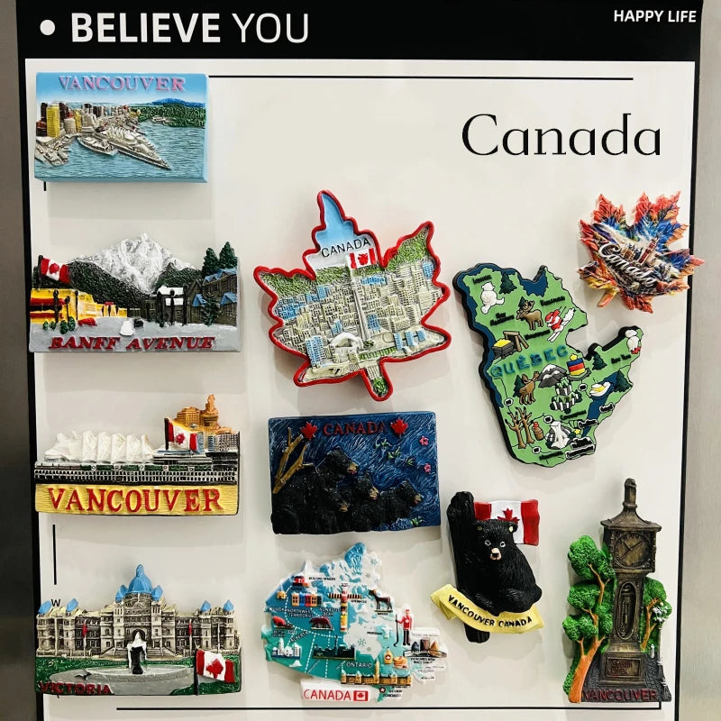 CowLost | product_id-canada-vancouver-lions-gate-bridge-3d-resin-maple-leaf-fridge-magnet-souvenir |3