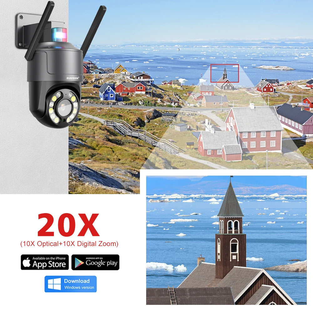 CowLost | 5mp-20x-zoom-outdoor-surveillance-camera-ptz-wifi-4g-poe-red-blue-warning-lights-human-detection-auto-tracking-security-camera |6