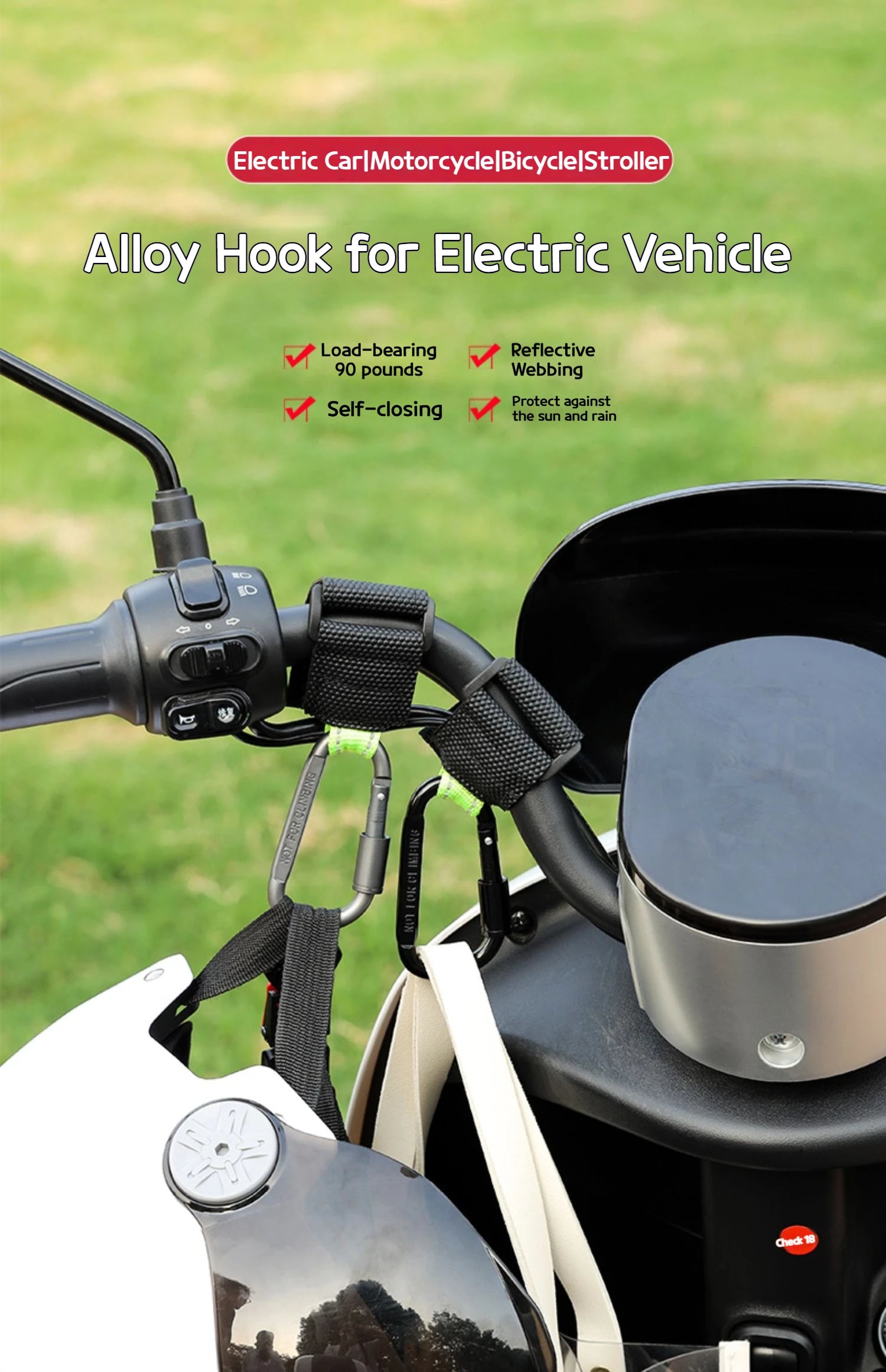 CowLost | product_id-2pcs-heavy-duty-aluminium-alloy-hooks-for-motorcycle-e-bike-scooter-outdoor-use |7