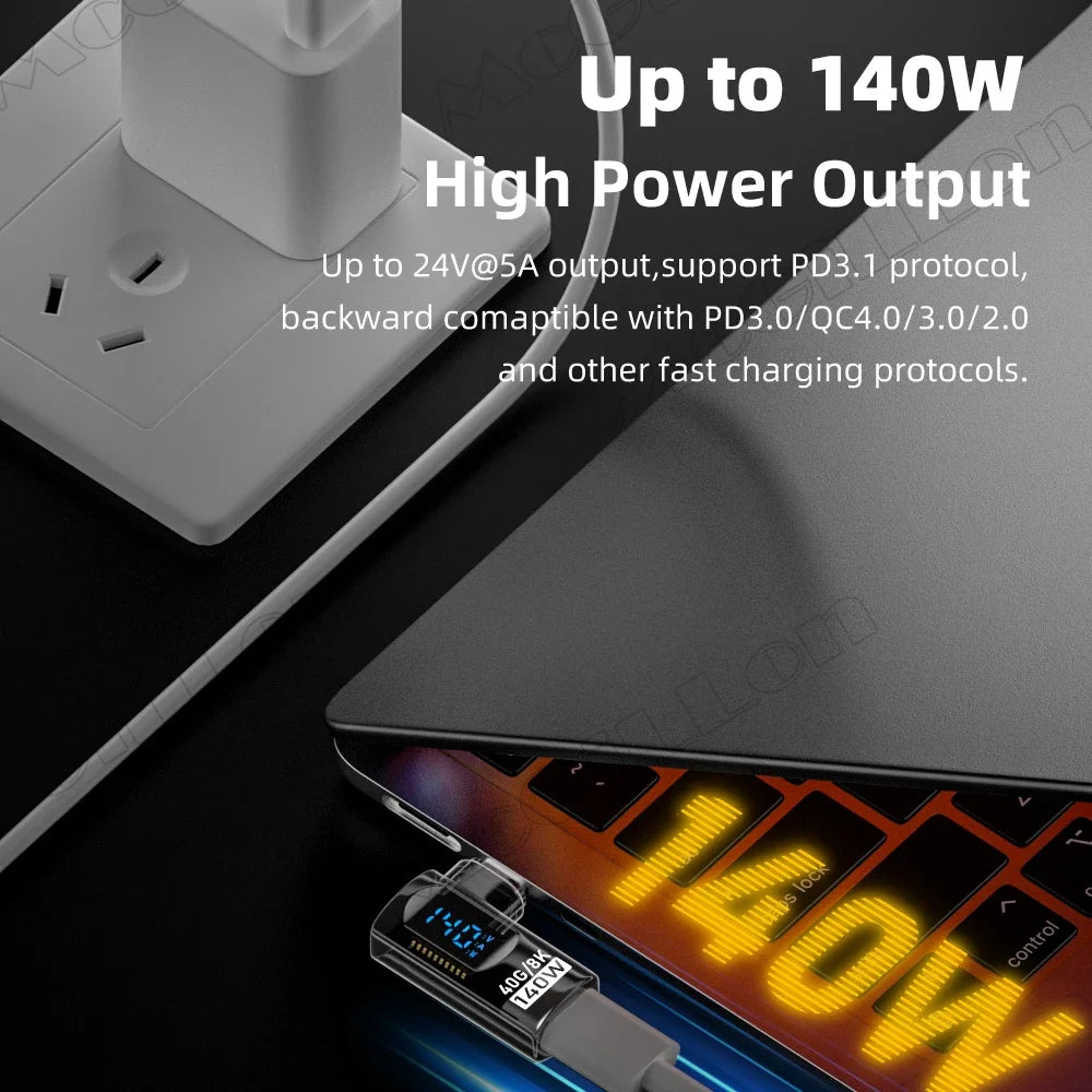 CowLost | product_id-transparent-led-usb4-0-type-c-to-c-otg-adapter-40gbps-8k-60hz-5a-fast-charging-140w-pd-for-iphone-16-15-macbook-pro |2
