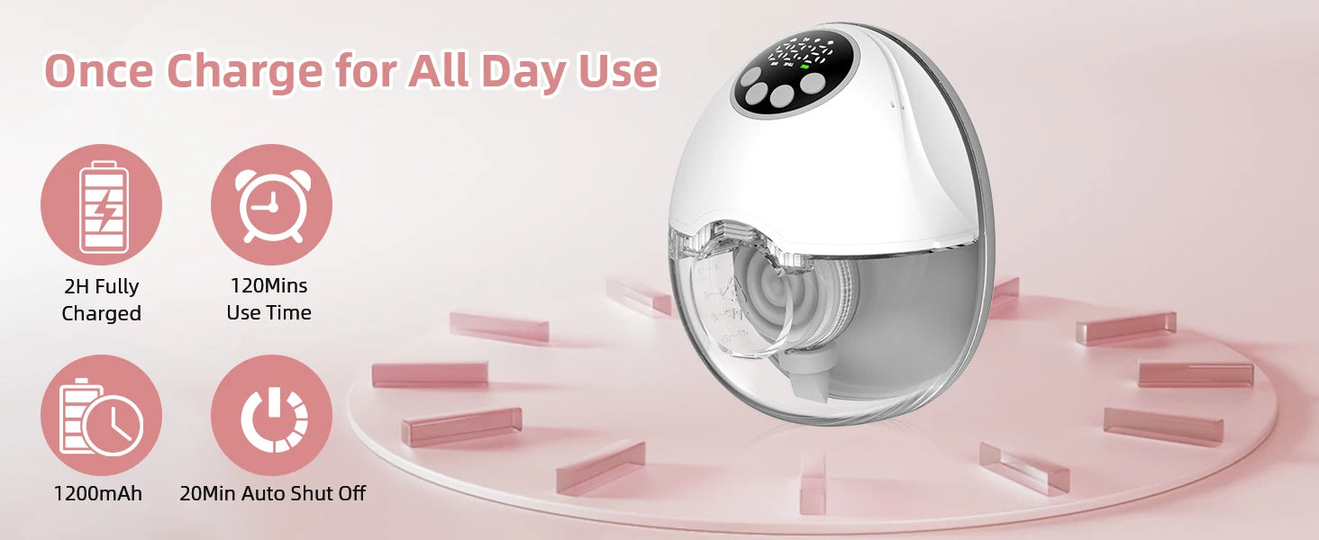 CowLost | wearable-electric-breastmilk-pump-handsfree-bpa-free-with-uv-sterilize-heated-base |9