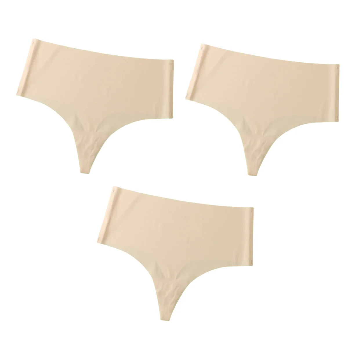 CowLost | product_id-3pcs-women-high-waist-seamless-soft-g-string-thongs-panties |17
