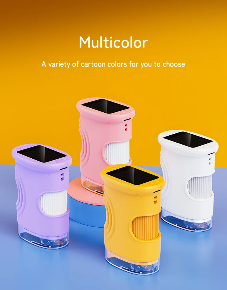 1000X Pocket Microscope for Kids with 4K 2.0" Screen