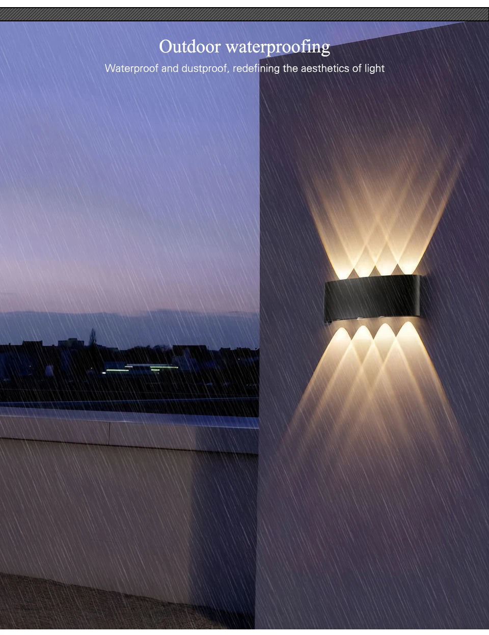CowLost | product_id-led-wall-lamp-ip65-waterproof-up-down-light-indoor-outdoor-ac110-220v-plastic |10