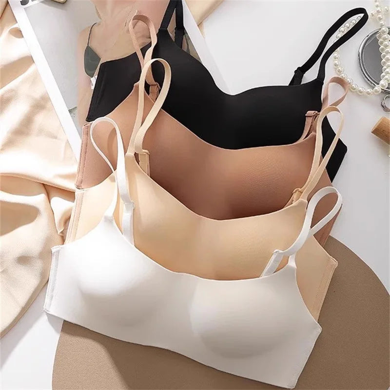 CowLost | product_id-3pcs-seamless-wire-free-1-2-cup-push-up-bras-with-back-closure-for-women |1