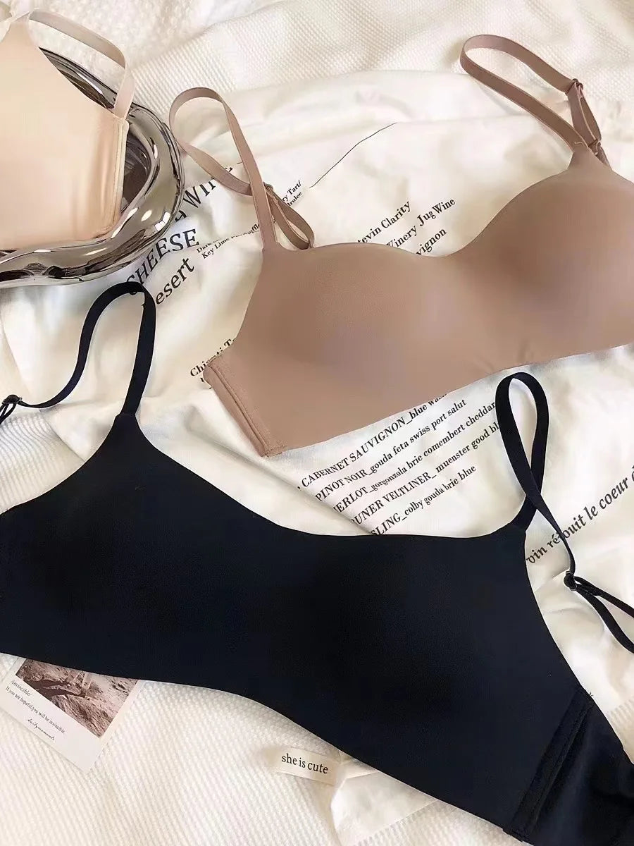 CowLost | thin-one-piece-seamless-underwear-womens-small-breasts-gathered-on-the-collection-side-breasts-no-steel-ring-breathable-bra |11