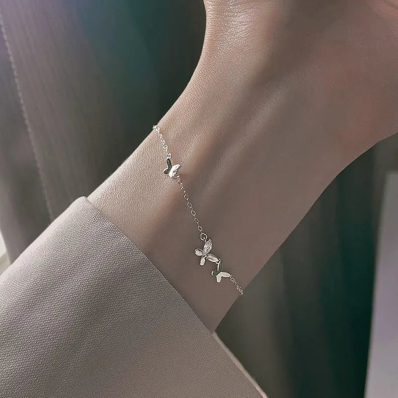 CowLost | handbags-sam-panda-925-sterling-silver-butterfly-zircon-tassel-anklet-for-women |19