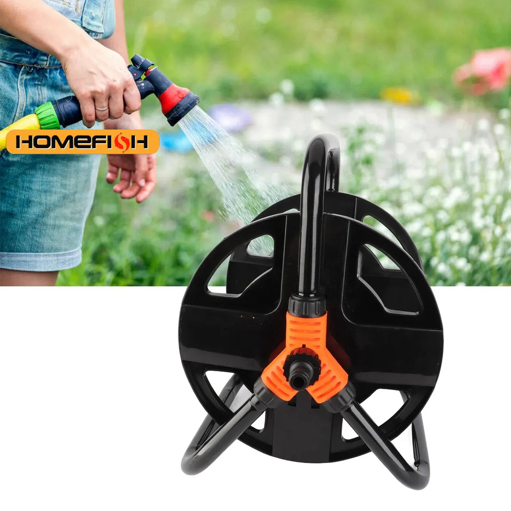 CowLost | diy-hose-reel-portable-water-pipe-storage-rack-single-arm-pipe-coiler-garden-supplies |3