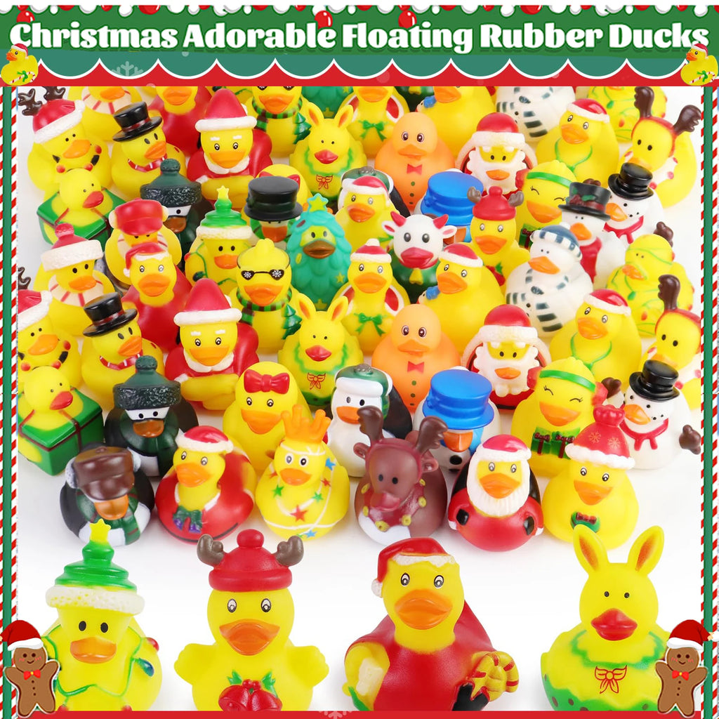 CowLost | product_id-50-100pc-christmas-rubber-ducks-bath-toys-party-favors-gift-exchange |1