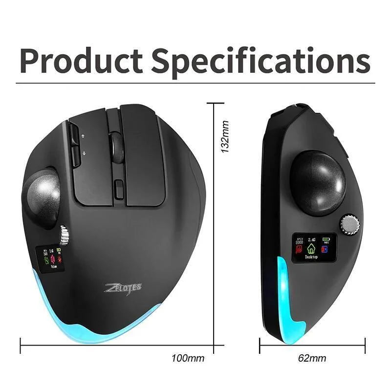CowLost | product_id-jomaac-tri-mode-wireless-ergonomic-trackball-mouse-with-8-programmable-buttons-rgb-backlight-display-screen |6