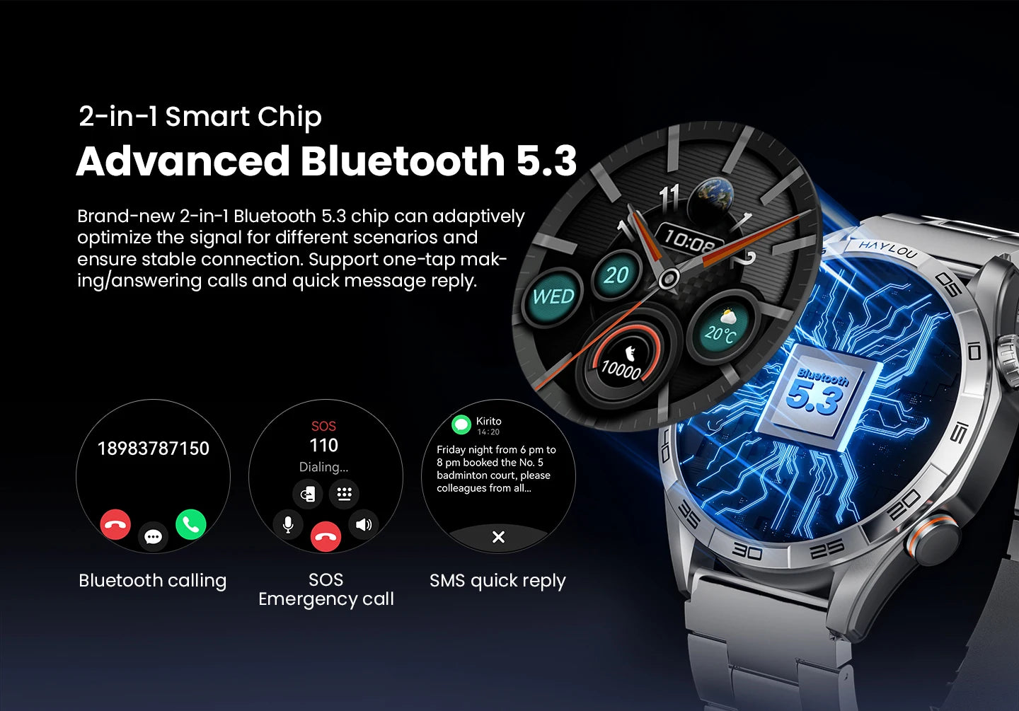 CowLost | haylou-solar-5-voice-calling-smartwatch-1-58-amoled-display |15