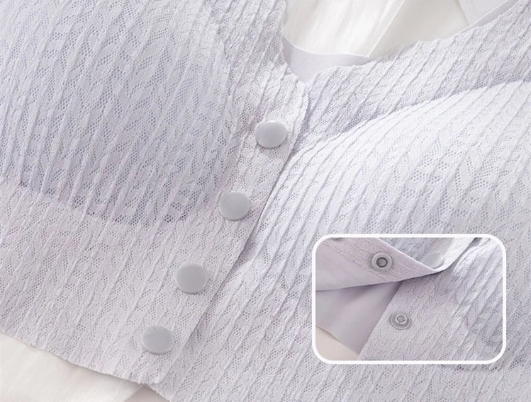 CowLost | product_id-seamless-front-button-wire-free-nursing-bra-with-lace-and-anti-sagging-support-for-pregnant-women |5