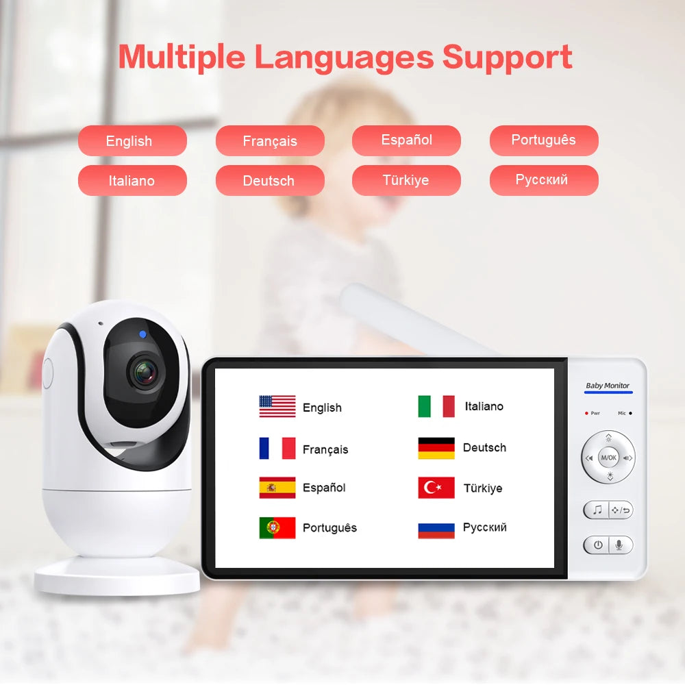 CowLost | video-baby-monitor-7-1080p-hd-large-display-4x-zoom-tf-card-slot-feeding-timer-2-way-audio-security-camera-babysitter-abm780 |11