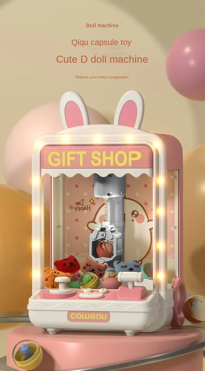 Cartoon Automatic Mini Claw Machine Toy for Kids Play Gift