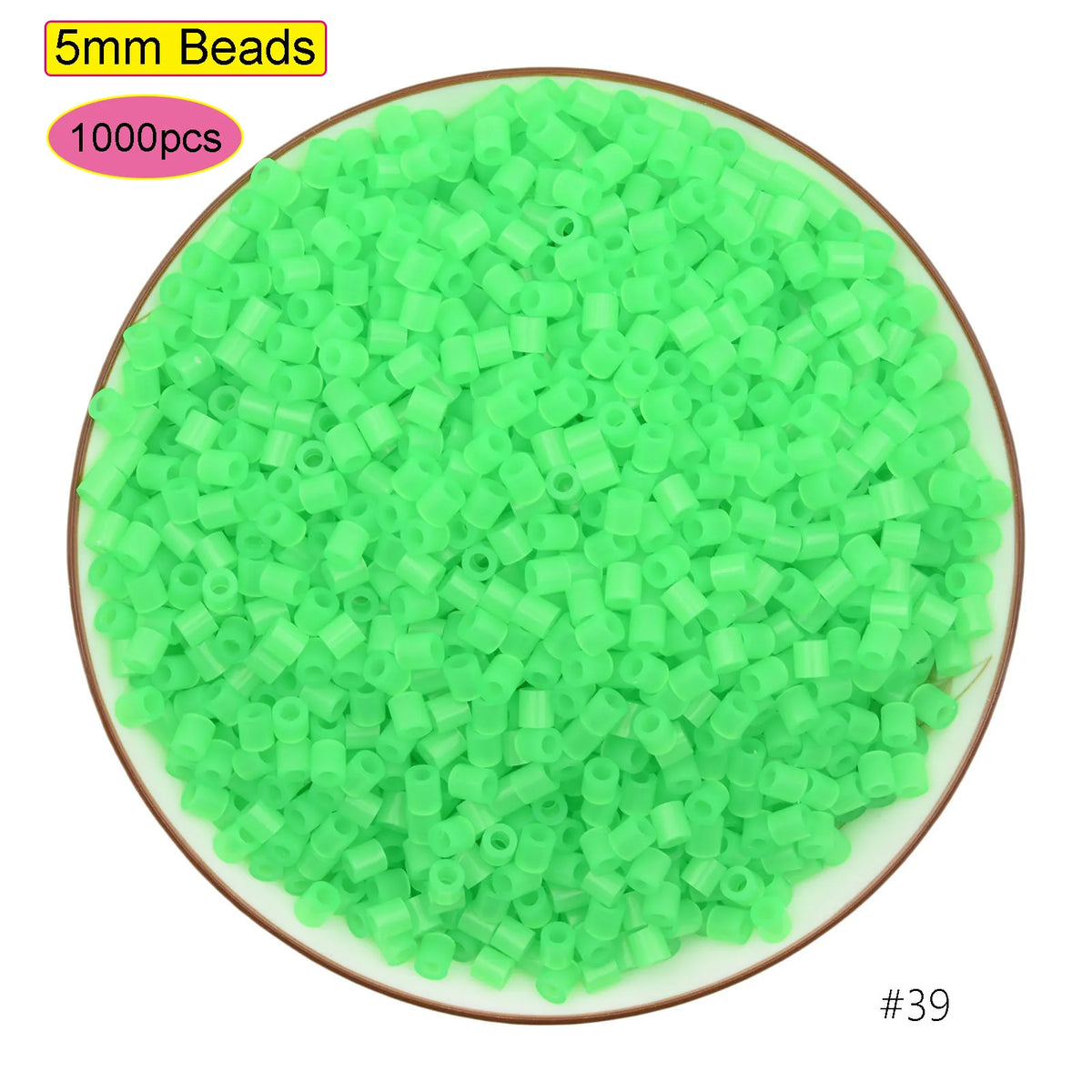 1000pcs 5.0mm Midi Perler Hama Iron Magnetic Beads DIY Puzzle Toy Gift
