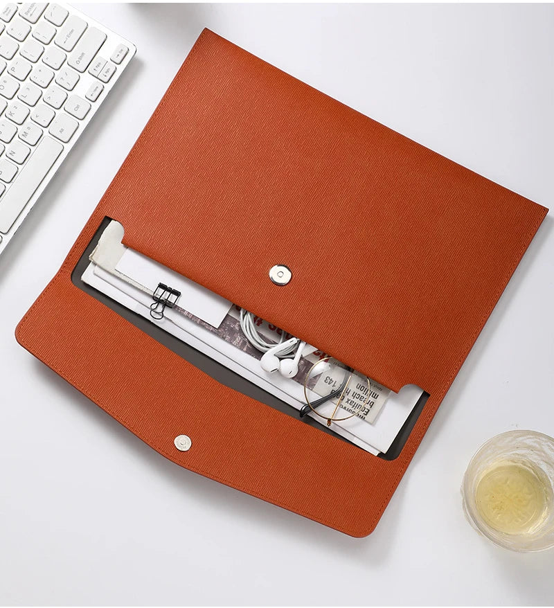 CowLost | faux-leather-document-bag-business-information-bag |20