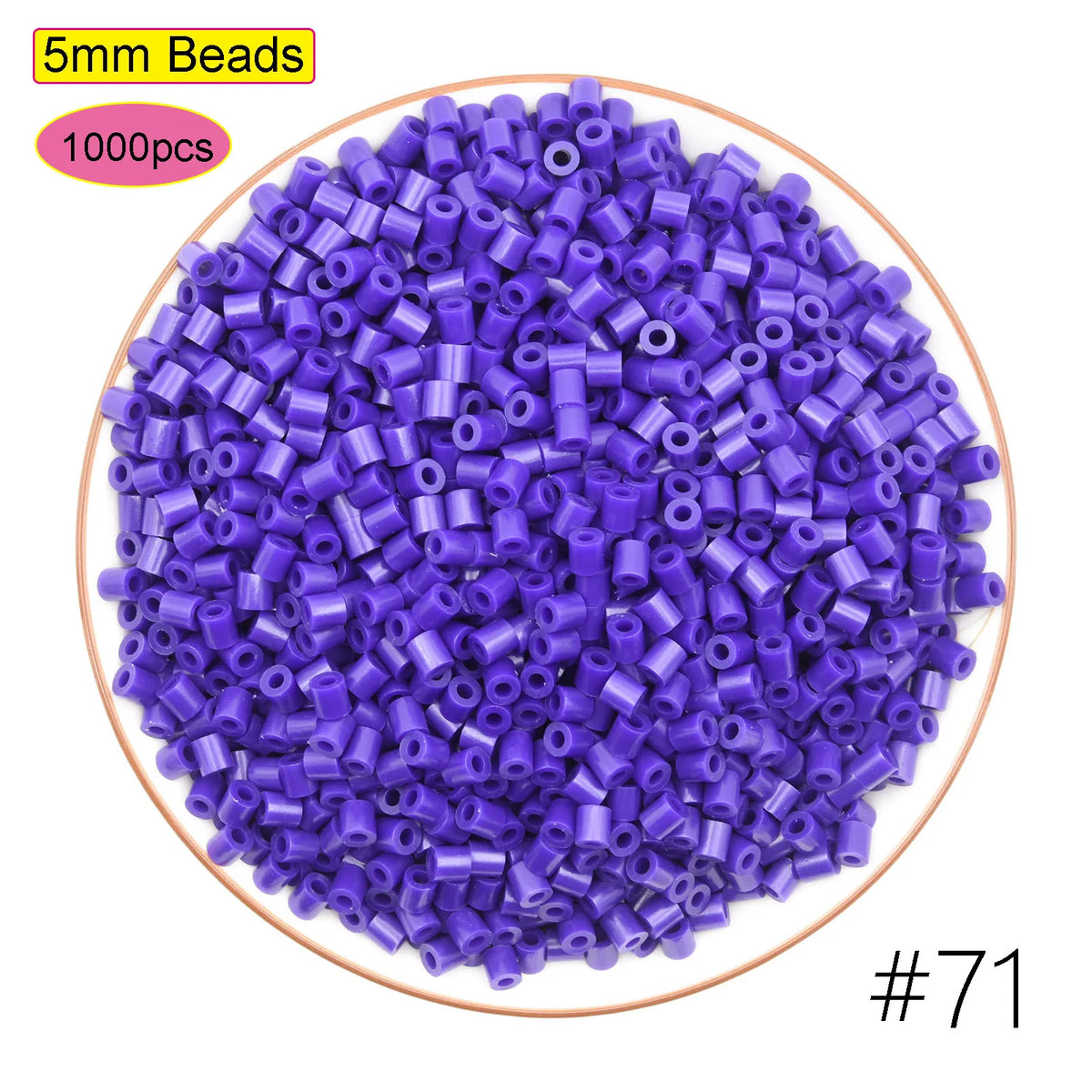 1000PCS 5MM Mixed Color Hama Beads DIY Gift Children's Toy Supplement OPP Bag