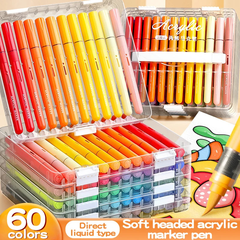 CowLost | product_id-72-color-soft-tip-liquid-acrylic-markers-for-painting-coloring |1