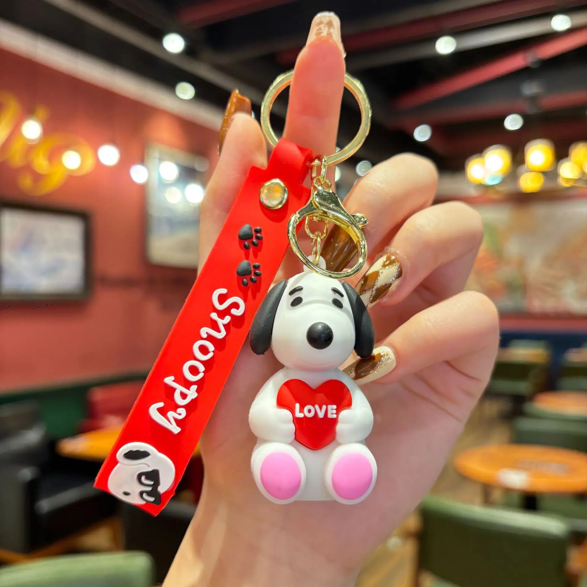 CowLost | product_id-2026-silicone-snoopy-keychain-car-backpack-ornament-birthday-gift |9