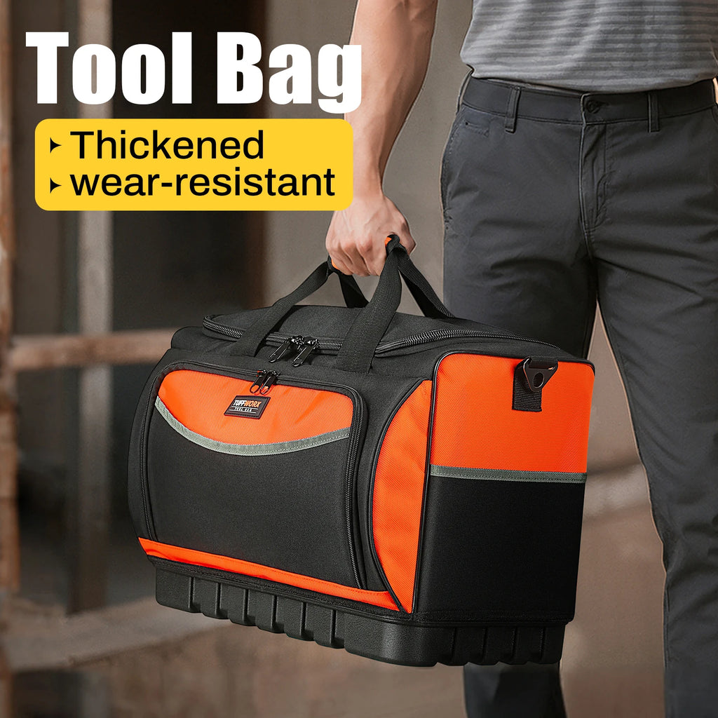 CowLost | product_id-tool-bag-with-molded-base-18-pocket-open-top-organizer-adjustable-shoulder-strap-heavy-duty |2