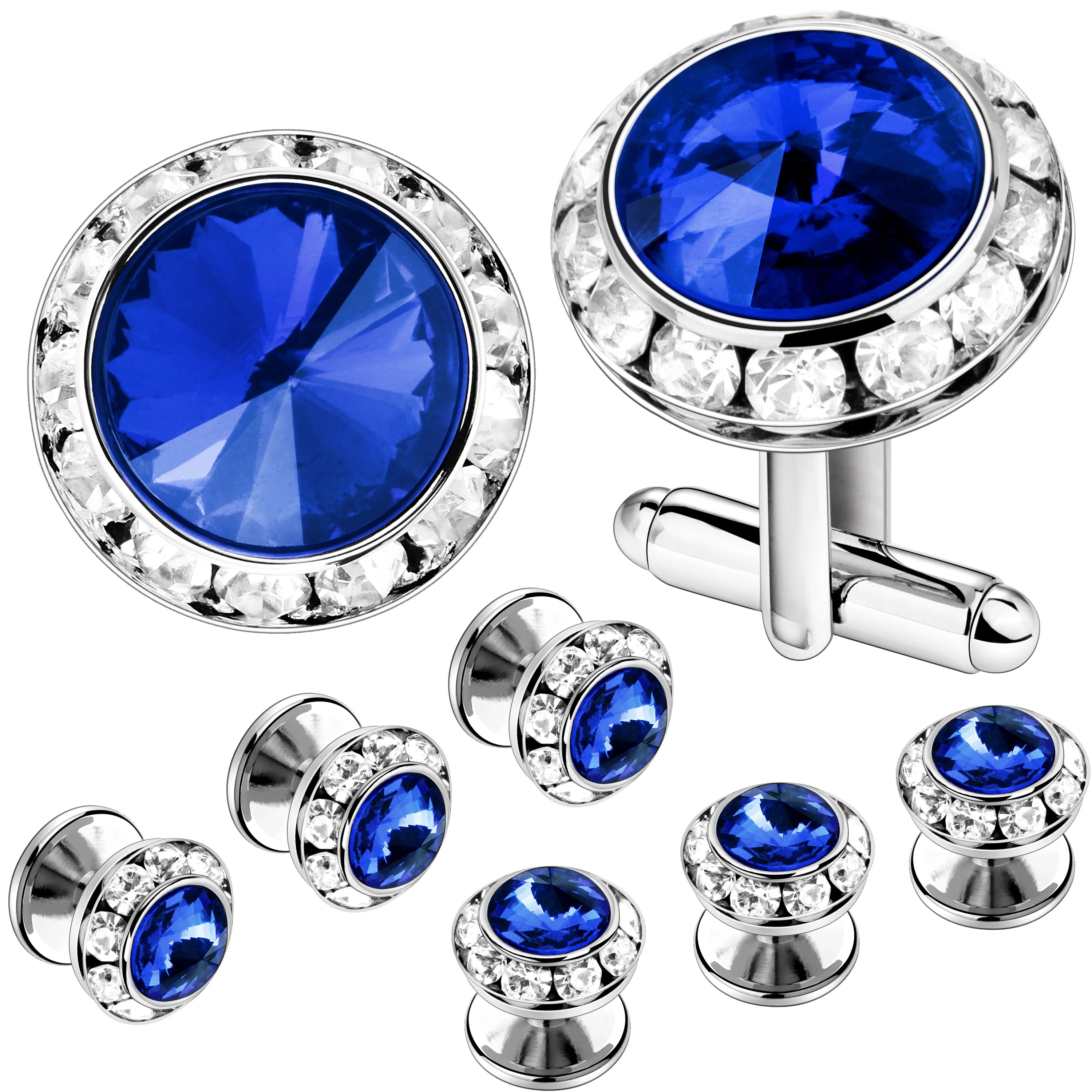 CowLost | clothing-accessories-hawson-royal-blue-gemstone-cufflinks-tuxedo-studs-set-for-men-formal-wear |28