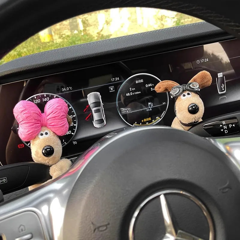 CowLost | product_id-plush-puppy-car-wiper-turn-signal-switch-decoration-cute-dog-clutch-doll-interior-accessory |7