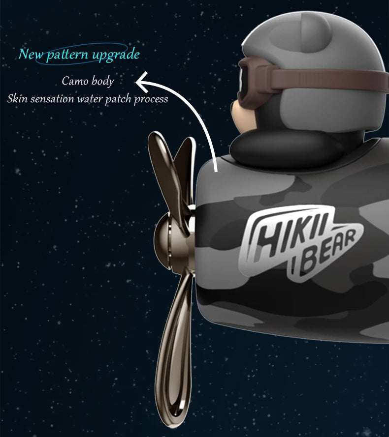 CowLost | product_id-unscented-diy-car-vent-diffuser-with-rotating-propeller-pilot-bear-ornament |12