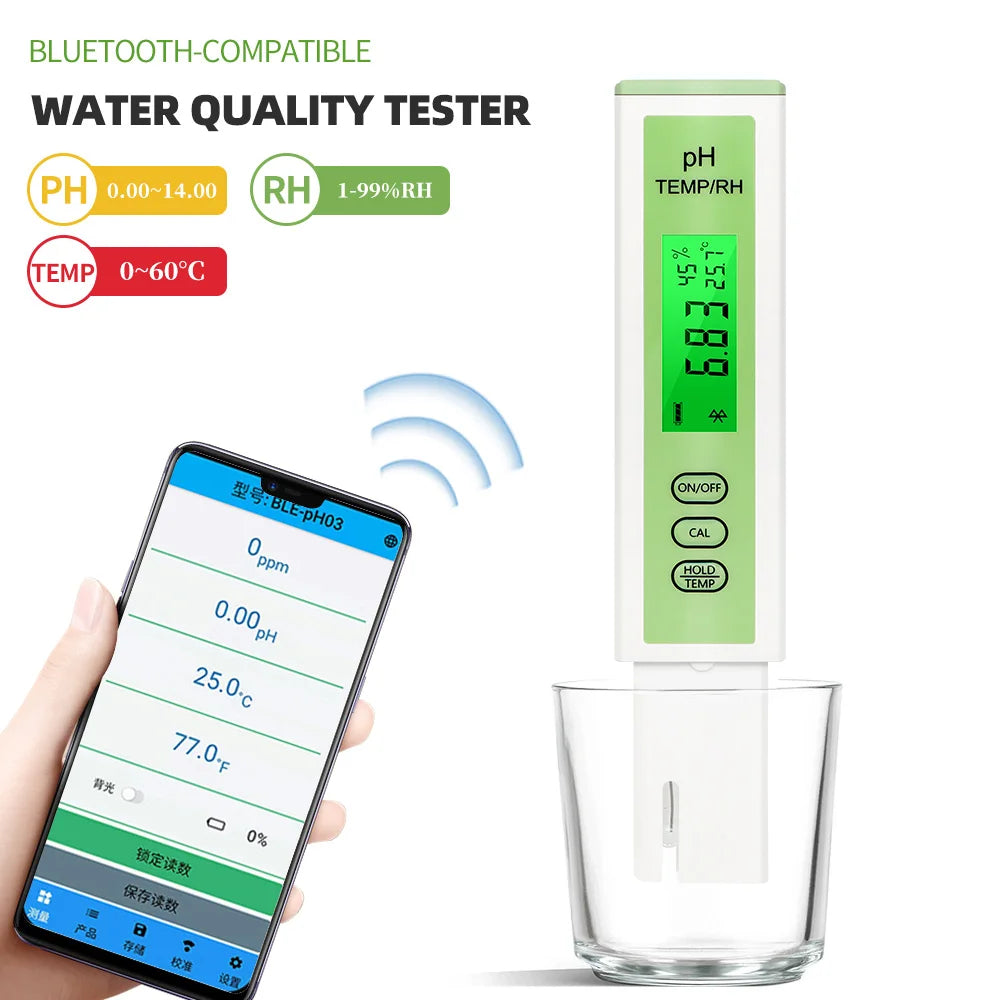 3-in-1 Waterproof Digital PH EC Temp Meter 0.01 with Auto Temperature Compensation for Aquarium
