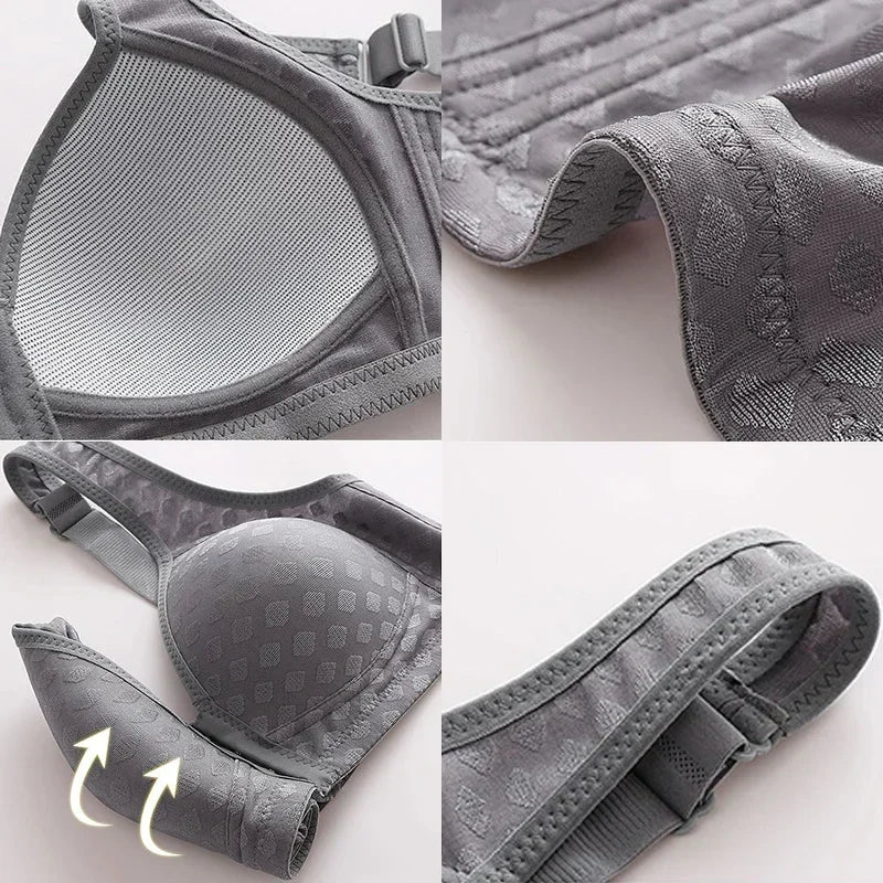 CowLost | product_id-fallsweet-4pcs-plus-size-seamless-wireless-front-closure-push-up-bras-for-women |4
