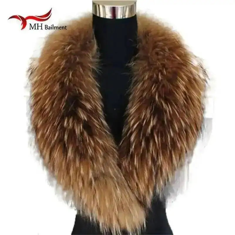CowLost | natural-color-raccoon-fox-collar-scarf |1