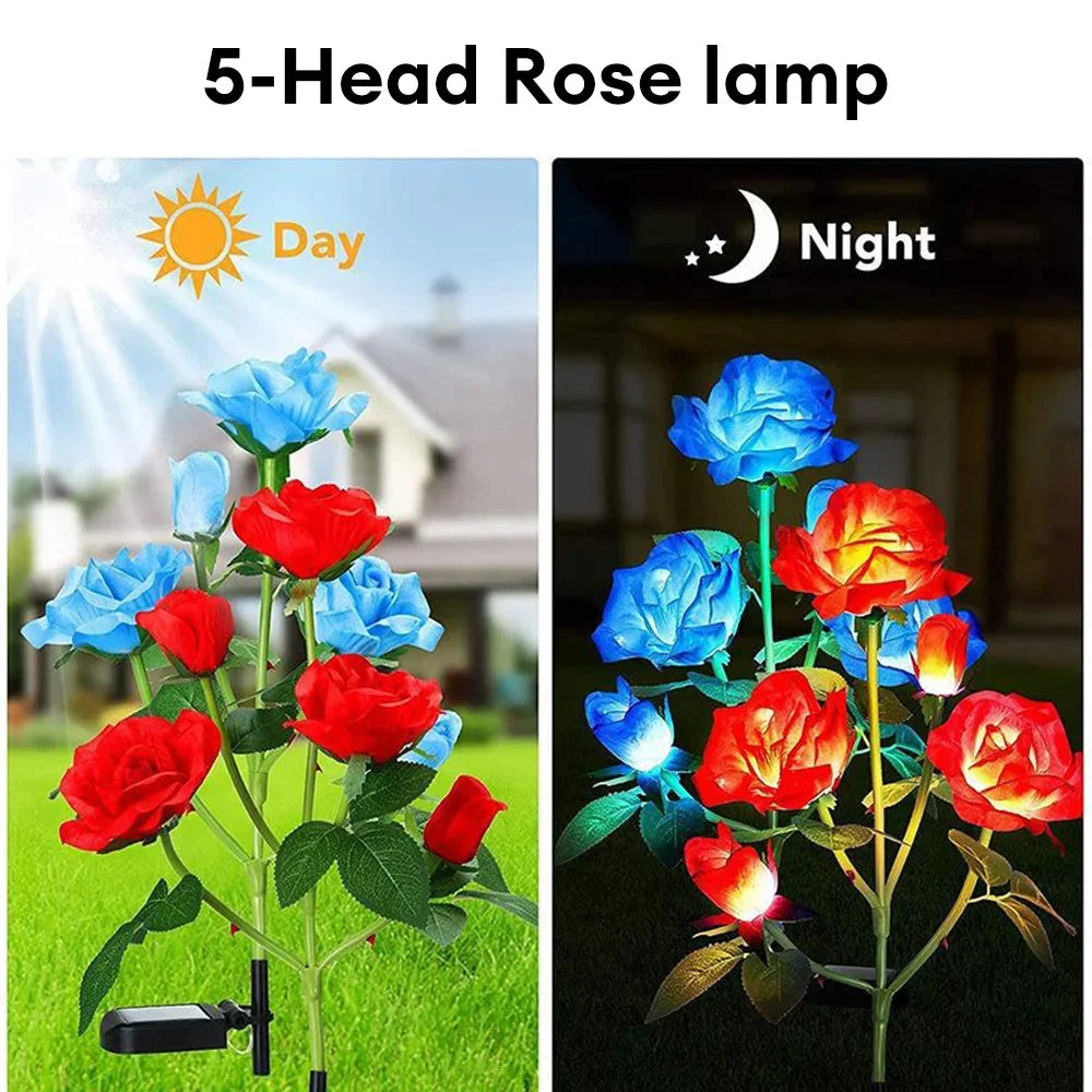 CowLost | product_id-ggbingo-solar-5-head-rose-flower-garden-lights-for-outdoor-yard-patio |4