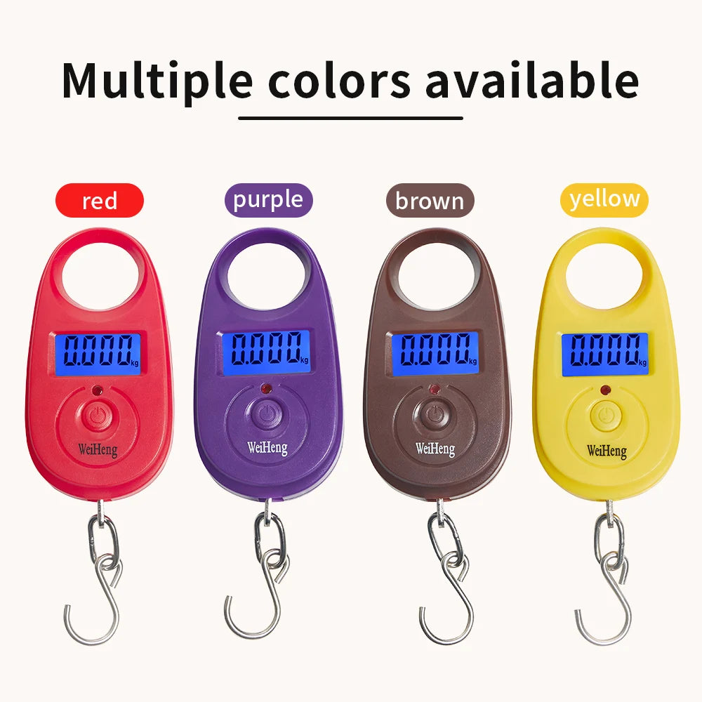 25kg 5g Mini Portable Digital Hook Scale with Backlit LCD for Luggage Fishing Weighing