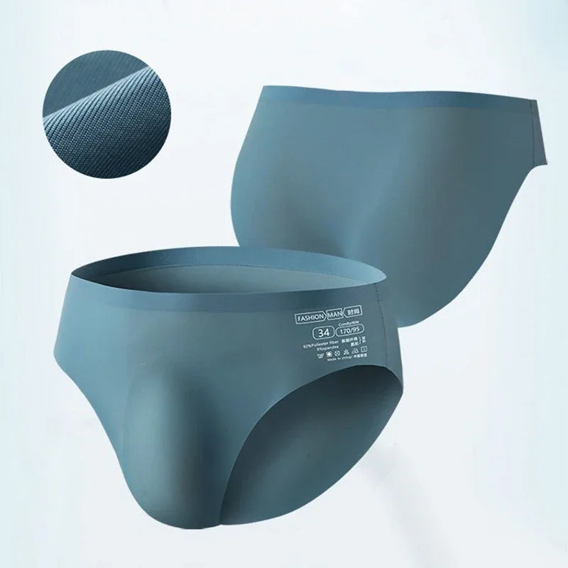 CowLost | mens-ice-silk-seamless-briefs-summer-ultra-thin-panty-transparent-sexy |9